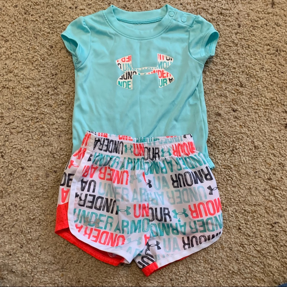 Under Armor body suit & short set